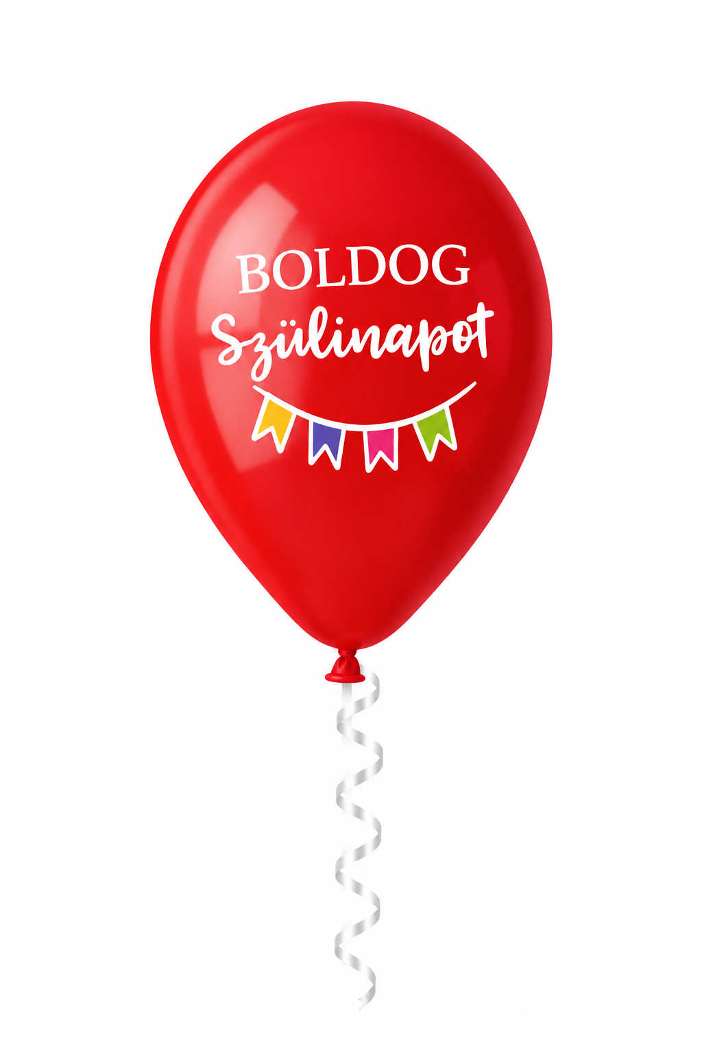 30 cm-es gumi lufi feliratos BOLDOG SZÜLETÉSNAPOT girlandos