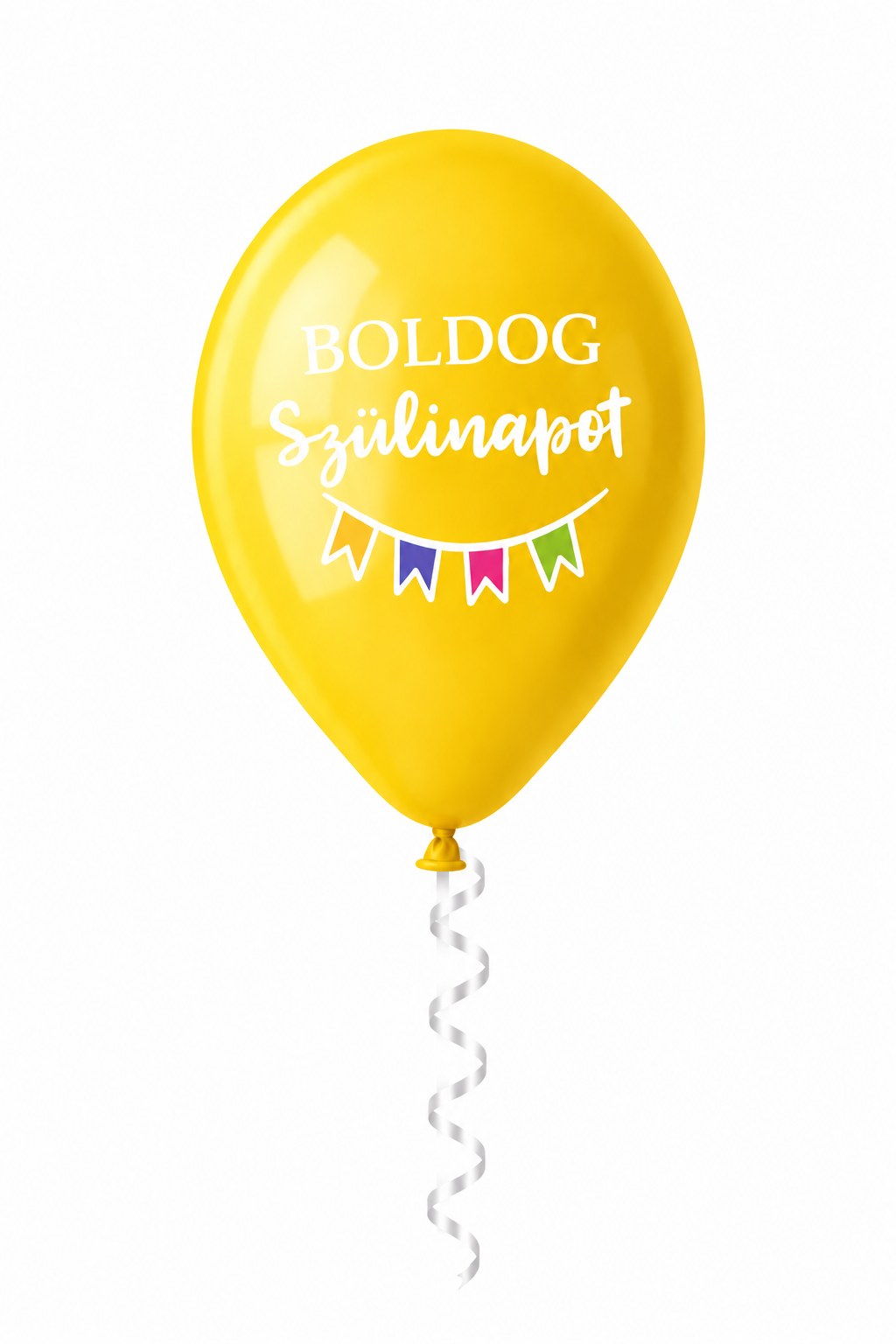 30 cm-es gumi lufi feliratos BOLDOG SZÜLETÉSNAPOT girlandos
