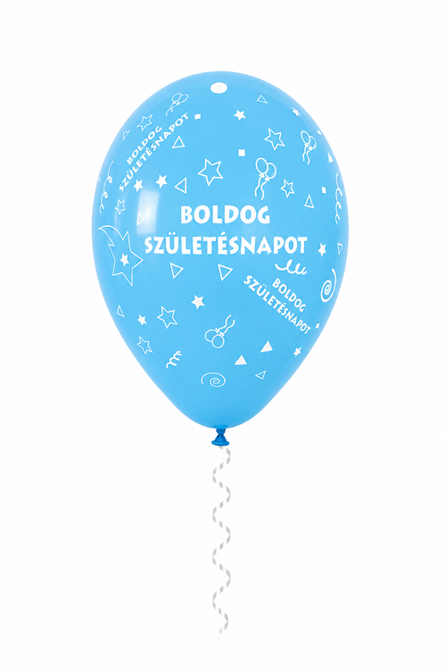 30 cm-es gumi lufi feliratos BOLDOG SZÜLETÉSNAPOT kicsi