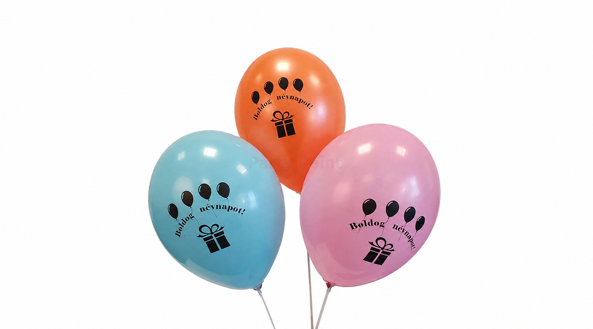 30 cm-es gumi lufi feliratos Boldog Névnapot
