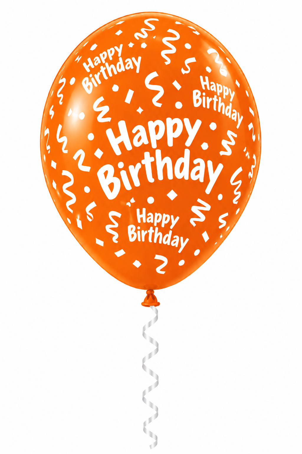 30 cm-es gumi lufi feliratos HAPPY BIRTHDAY szerpentines