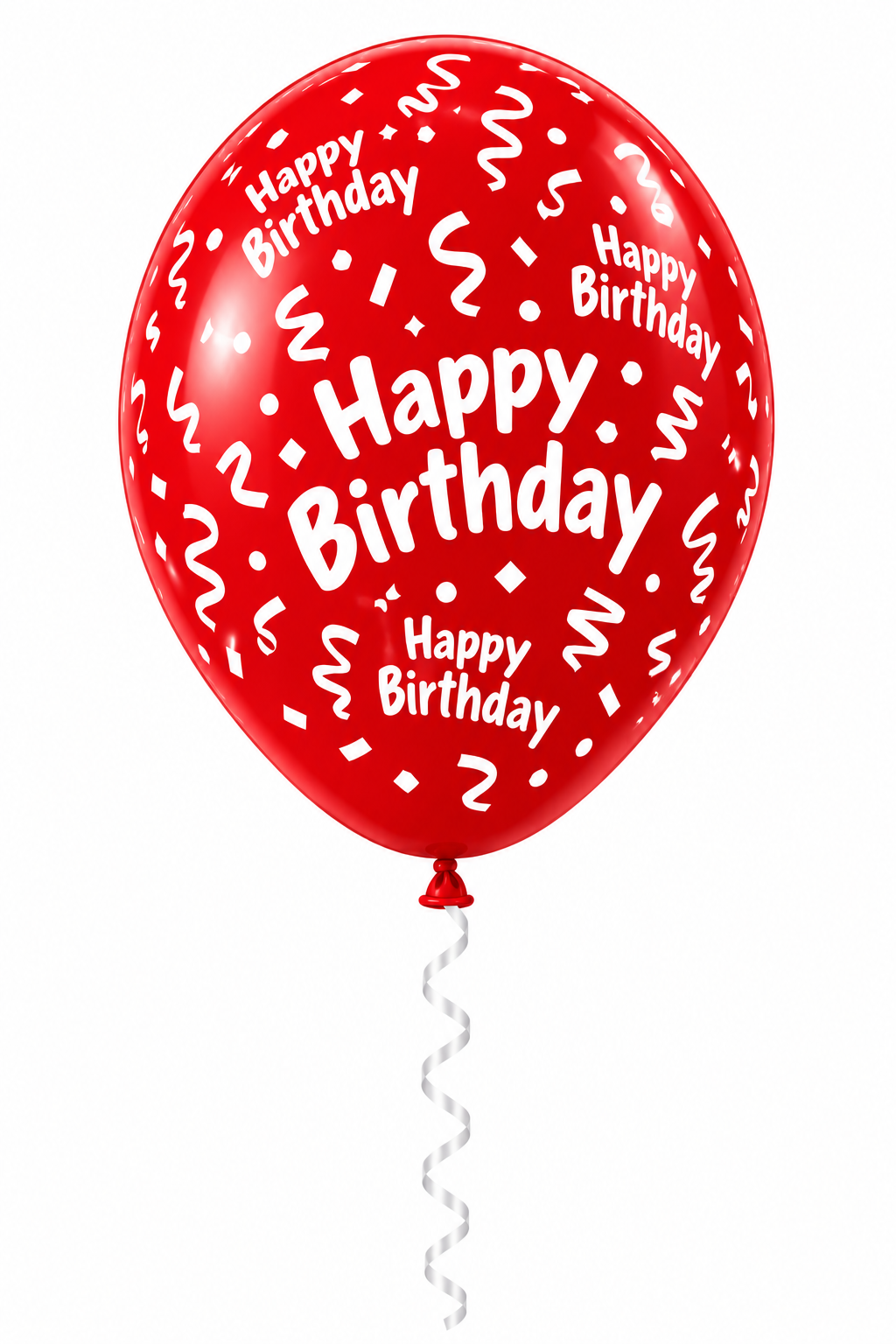 30 cm-es gumi lufi feliratos HAPPY BIRTHDAY szerpentines