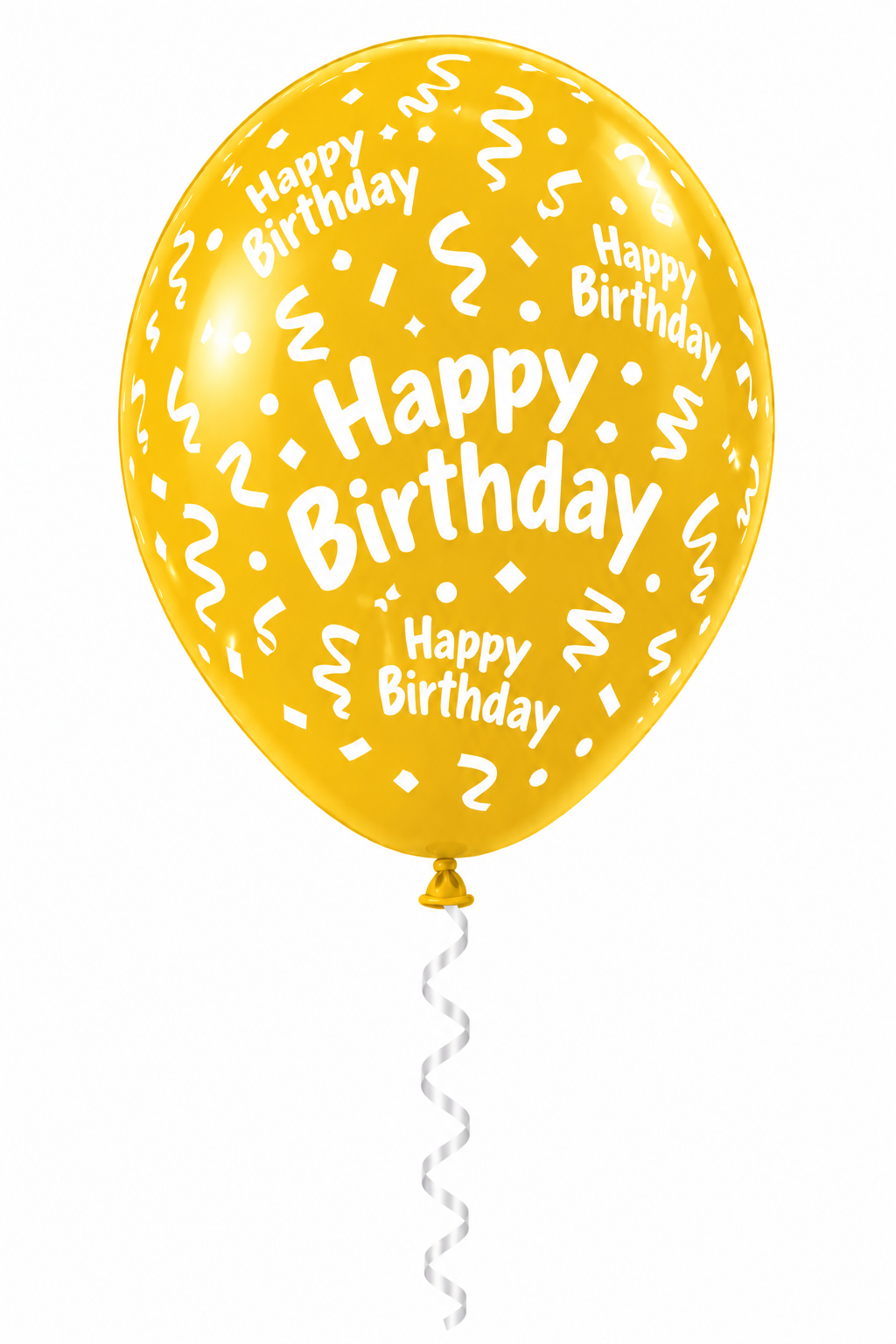 30 cm-es gumi lufi feliratos HAPPY BIRTHDAY szerpentines