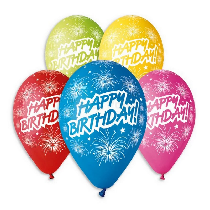 30 cm-es gumi lufi feliratos HAPPY BIRTHDAY tüzijáték