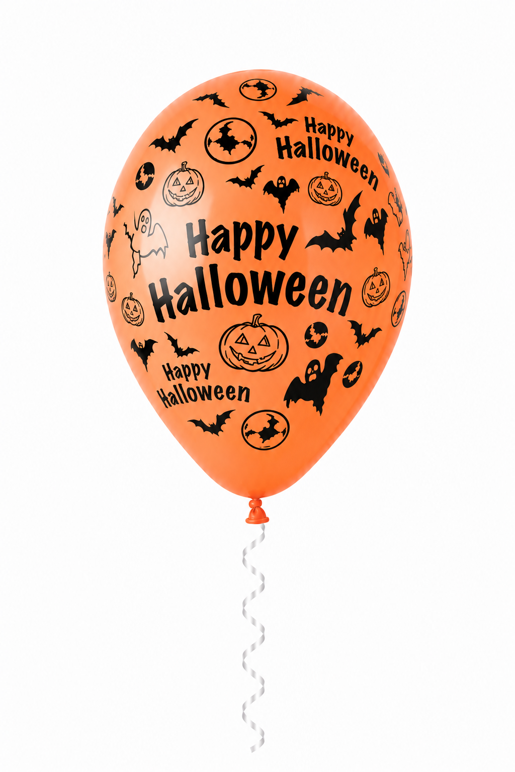 30 cm-es gumi lufi feliratos Happy Halloween denevér