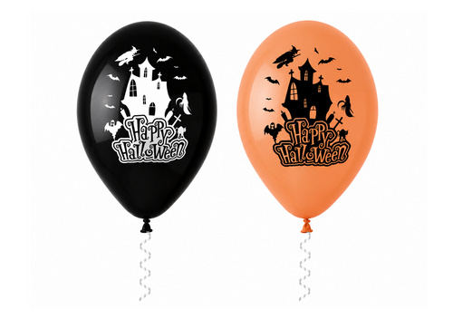 30 cm-es gumi lufi feliratos Happy Halloween kastély