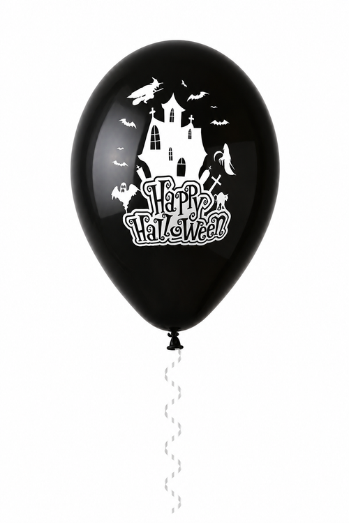 30 cm-es gumi lufi feliratos Happy Halloween kastély
