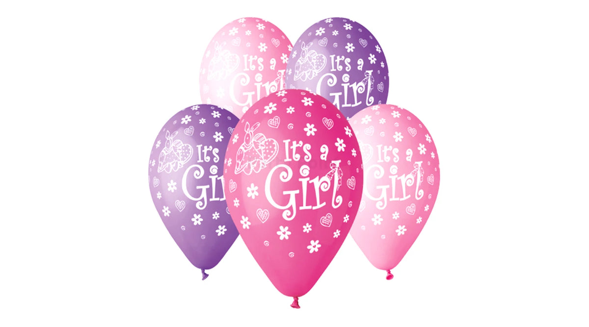 30 cm-es gumi lufi feliratos It's a girl