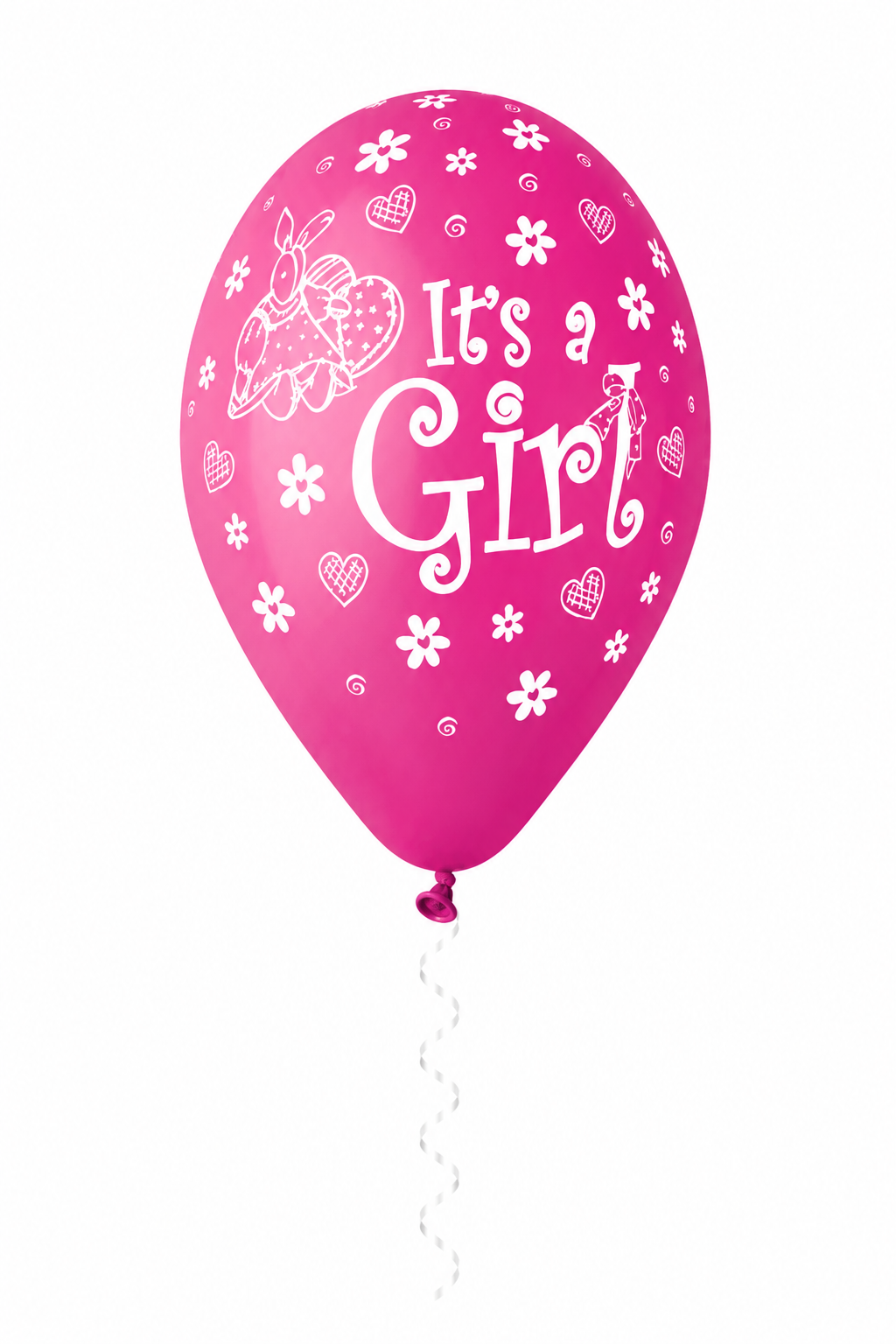 30 cm-es gumi lufi feliratos It's a girl