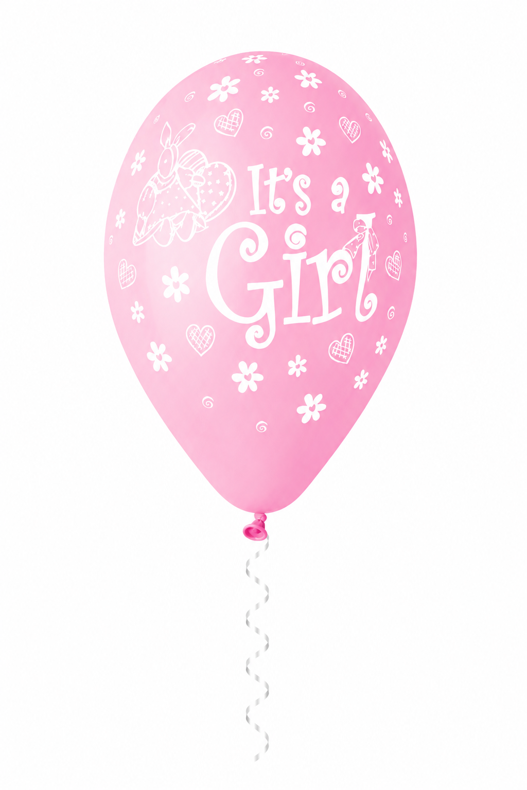 30 cm-es gumi lufi feliratos It's a girl