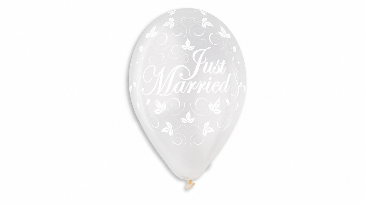 30 cm-es gumi lufi feliratos a Just Married indás
