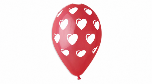 30 cm-es gumi lufi mintás teli szívek
