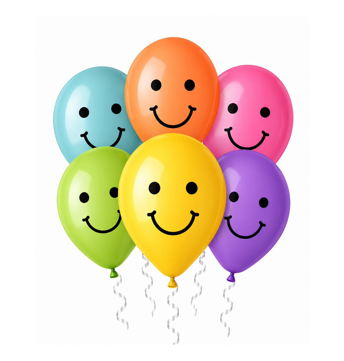 30 cm-es gumi lufi mintás színes smiley