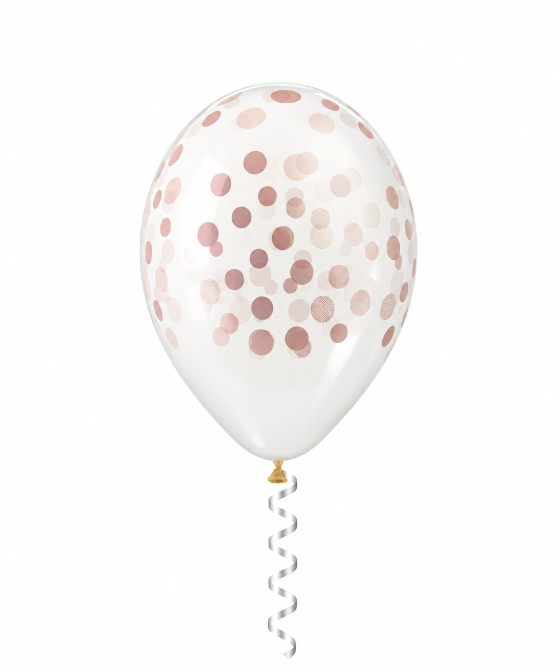 33 cm-es gumi lufi mintás rosegold konfettis