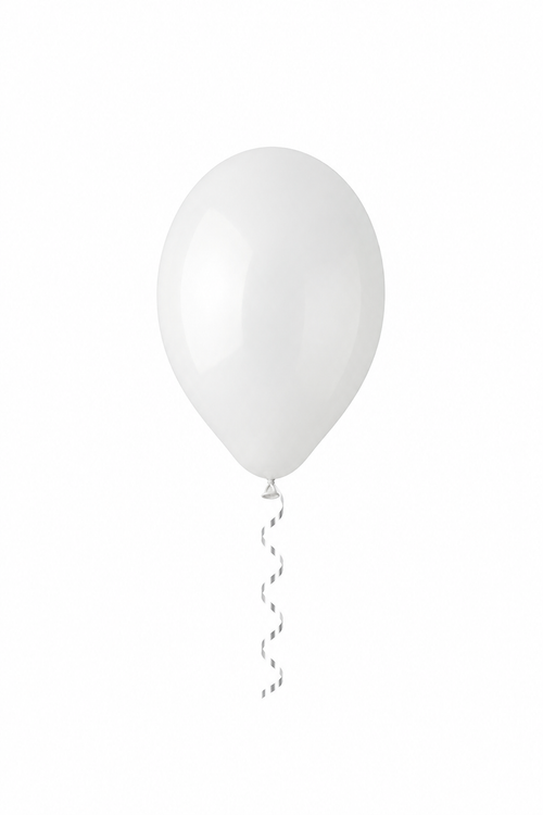 33 cm-es gumi lufi pasztel fehér