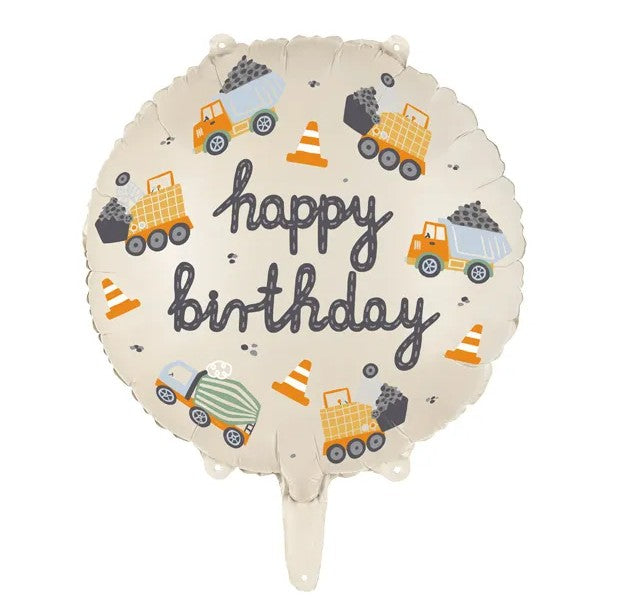45 cm-es fólia lufi Happy Birthday munkagépes
