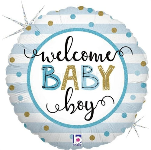 45 cm-es fólia lufi Welcome Baby Boy