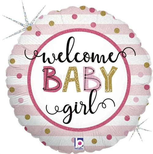 45 cm-es fólia lufi Welcome Baby Girl