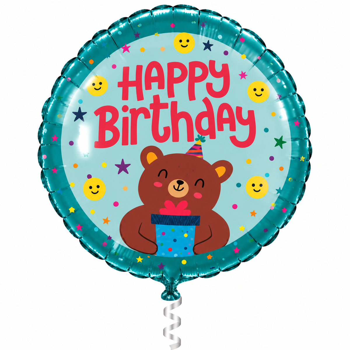 45 cm-es fólia lufi Happy Birthday macis