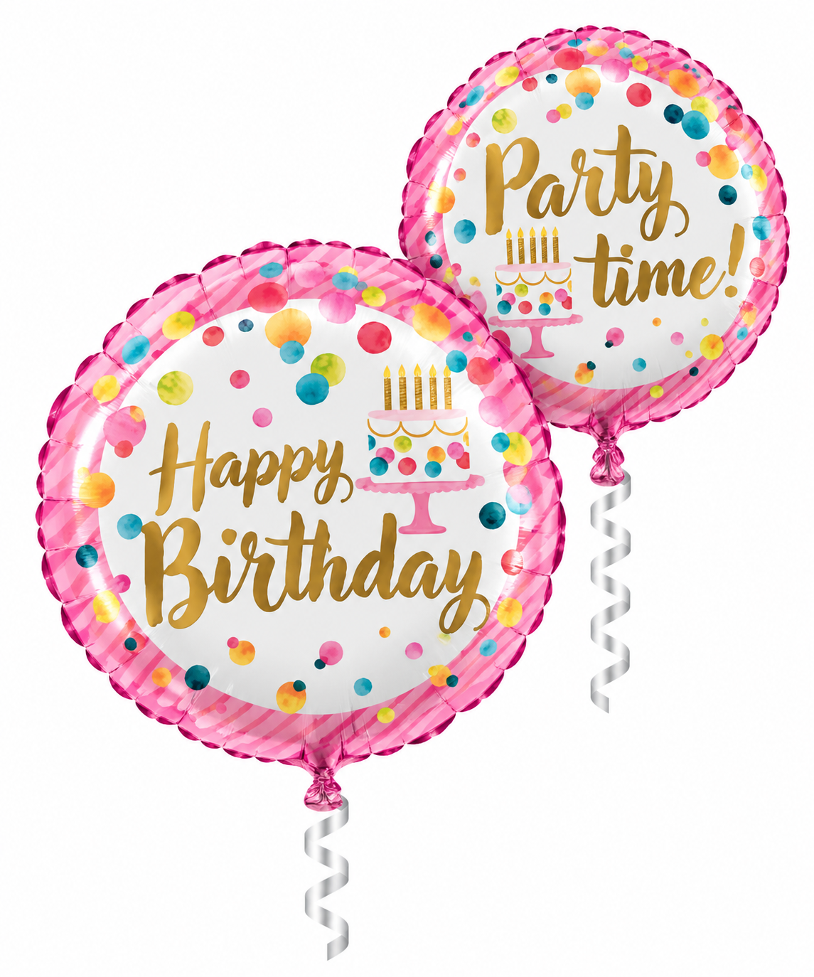 45 cm-es fólia lufi Happy Birthday tortás