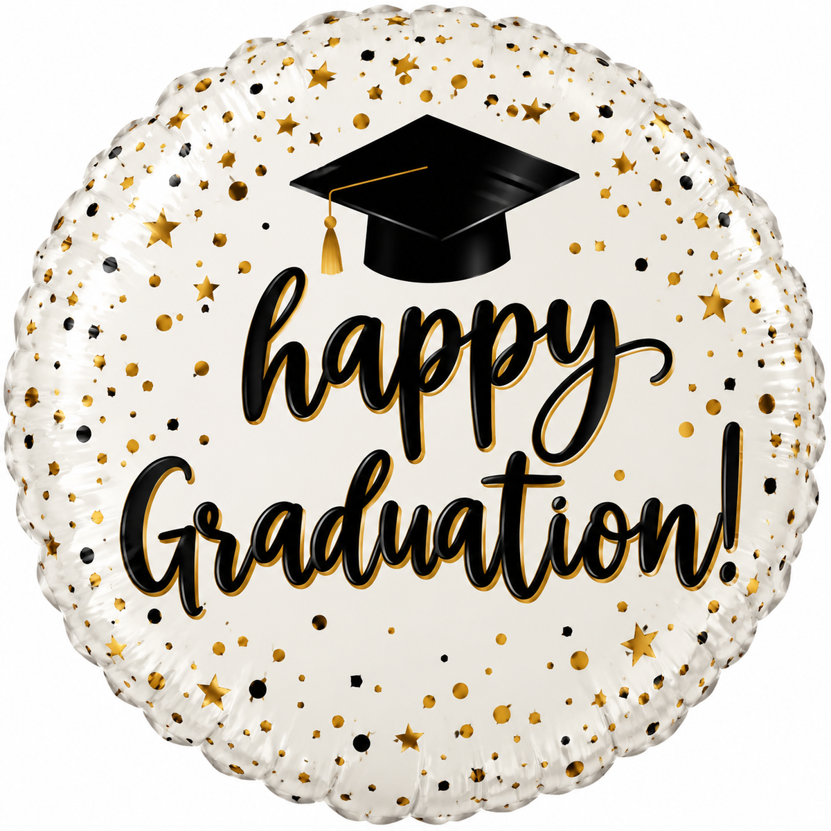 45 cm-es fólia lufi Happy Graduation kalapos