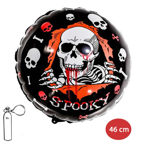 46 cm-es fólia lufi Spooky csontváz