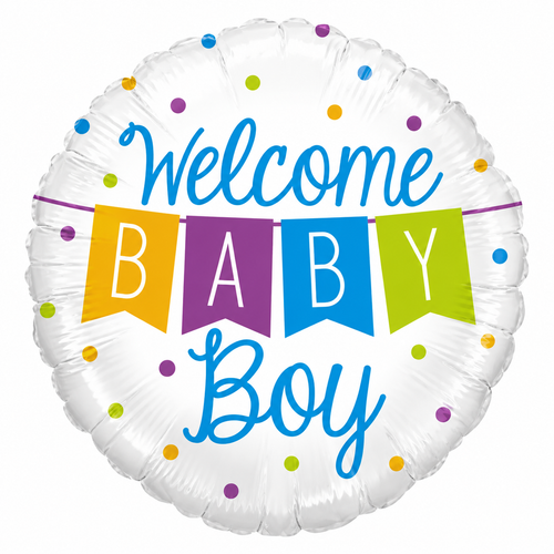 53 cm-es fólia lufi Welcome Baby Boy