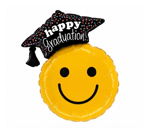 70 cm-es fólia lufi Happy Graduation Smiley