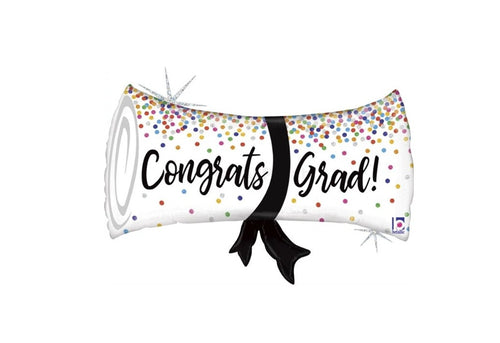 80 cm-es fólia lufi Happy Congrats Grad konfettis