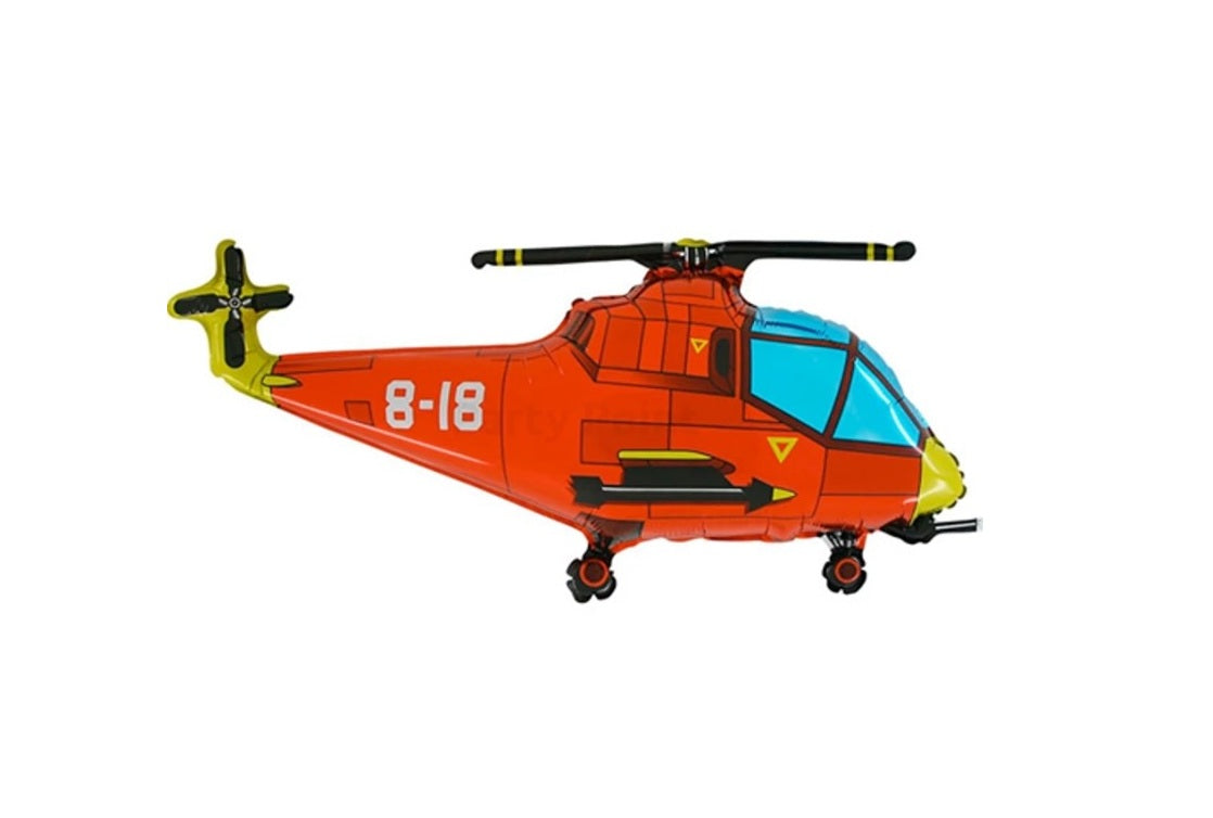80 cm-es fólia lufi piros helikopter