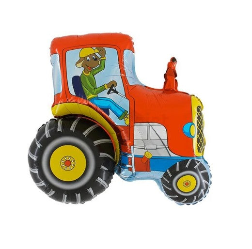 80 cm-es fólia lufi piros traktor