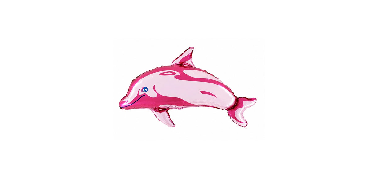 80 cm-es fólia lufi rózsaszín delfin